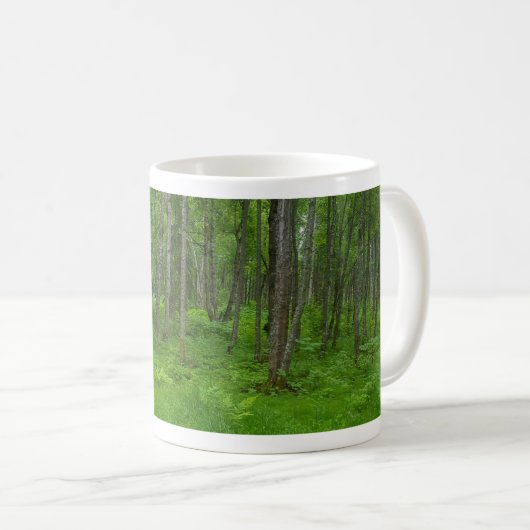 Serene Forest Nature Kaffee Tasse (VorderseiteRechts)