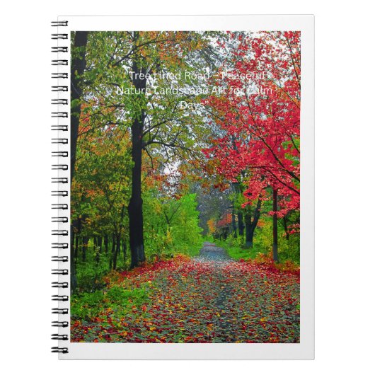 Serene Forest Notebook Cover - Peaceful Woodland Notizblock (Vorderseite)