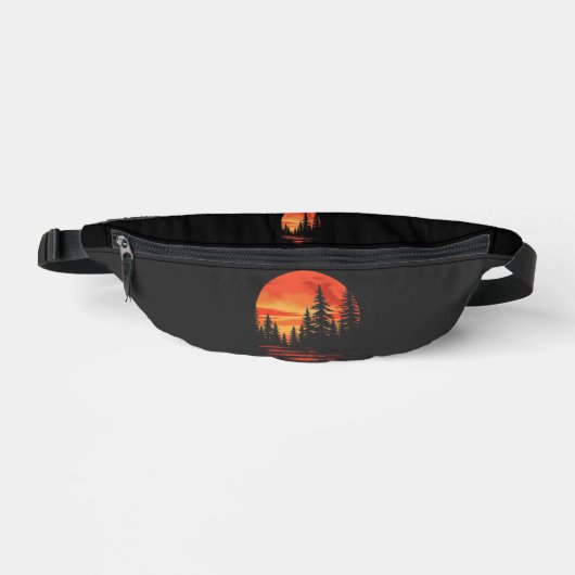 Serene Forest Sunset Bauchtasche (Vorderseite)