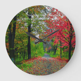 Serene Forest Wall Clock - Peaceful Home Decor Große Wanduhr
