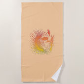 Serene Frauenprofil. Strandtuch (Vorderseite)