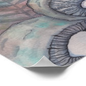 Serene Garden Faia Fantasy Fantastische Watercolor Poster (Ecke)