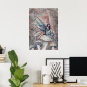 Serene Garden Faia Fantasy Fantastische Watercolor Poster (Heimbüro)