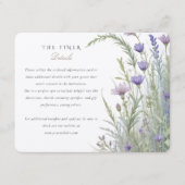Serene Garden Herbs Wedding Information Card Begleitkarte (Vorderseite)
