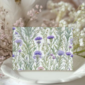 Serene Garden Herbs Wedding Information Card Begleitkarte