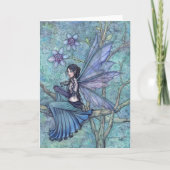 Serene Garden Watercolor Fairy Illustration Karte (Vorderseite)