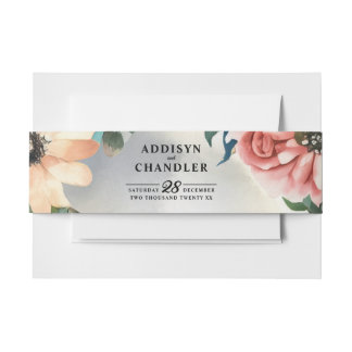 Serene Garden Wreath: Pastel Floral Elegante Einladungsbanderole