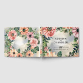 Serene Garden Wreath: Pastel Floral Elegante Gästebuch (Voll)