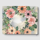 Serene Garden Wreath: Pastel Floral Elegante Gästebuch (Rückseite)