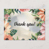 Serene Garden Wreath: Pastel Floral Elegante Postkarte (Vorderseite)