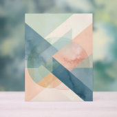 Serene Geometrie - Moderne, Abstrakte Wand Acrylschild (Neutral)
