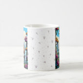 Serene Giraffe in einer lebendigen Fantasy Landsca Kaffeetasse (Mittel)