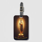 Serene Golden Buddha Weisheit, Gepäckanhänger (Vorderseite Vertikal)