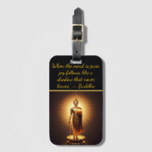 Serene Golden Buddha Weisheit, Gepäckanhänger (Vorderseite Vertikal)