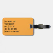 Serene Golden Sunset Hill Silhouette Custom Gepäckanhänger (Rückseite horizontal)