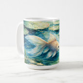 Serene Goldfish & Lotus Pond Artistic Kaffeetasse (Vorderseite Links)