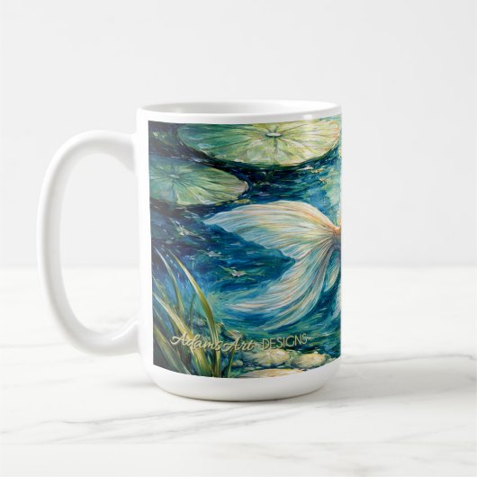 Serene Goldfish & Lotus Pond Artistic Kaffeetasse (Links)