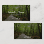 Serene Green Forst Pathway Massage Therapie Visitenkarte (Vorne/Hinten)