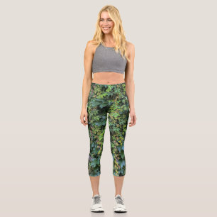 Serene Green Ivy Wall Hanging Vines Pflanze Blätte Capri Leggings