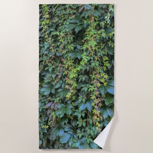 Serene Green Ivy Wall Hanging Vines Pflanze Blätte Strandtuch (Vorderseite)