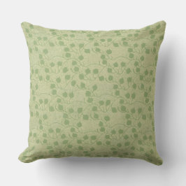 Serene Green Leaf Design Kissen