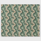 Serene Green Marble Waves Geschenkpapier (Flach)