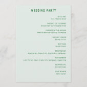 Serene Green Palm Tree Wedding Ceremony Programm (Rückseite)