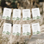 Serene grüne Landschaft 8 Gäste Name Tischnummer