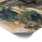 Serene Hanging Garden Sketch Poster (Ecke)