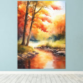 Serene Herbstlandschaft Leinwanddruck (Insitu (Holzboden))