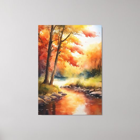 Serene Herbstlandschaft Leinwanddruck (Vorderseite)