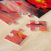 Serene Herbstszene mit Lila Pumpkaffee Puzzle (Seite)