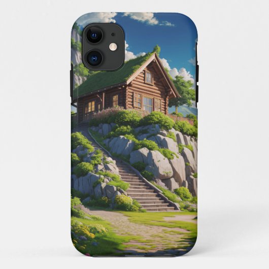 Serene Hilltop Cabin Retreat Case-Mate iPhone Hülle (Rückseite)