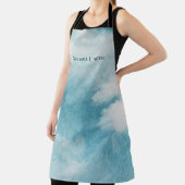 Serene Horizon Dreams Watercolor Blue & White Schürze (InSitu)