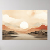 Serene Horizon Japandi Art Poster (Vorne)