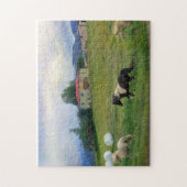 SERENE ICELAND HORSES COTTON BALES PUZZLE (Vertikal)