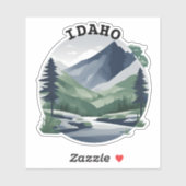Serene Idaho Bergwelt Wasserdicht Aufkleber (Blatt)