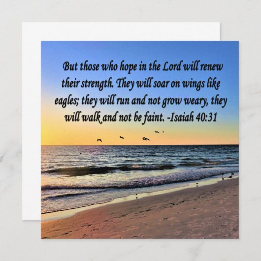 SERENE ISAIAH 40:31 SCRIPTURE-DESIGN EINLADUNG (Vorne/Hinten)