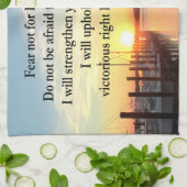 SERENE ISAIAH 41:10 SONNENSET FOTO DESIGN HANDTUCH (Gefaltet)