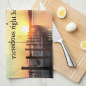 SERENE ISAIAH 41:10 SONNENSET FOTO DESIGN HANDTUCH (Viertel Falte)