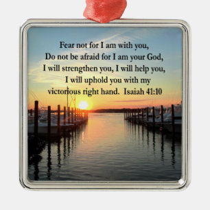 SERENE ISAIAH 41:10 SONNENSET FOTO DESIGN SILBERNES ORNAMENT
