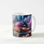 Serene Japanese Garden at Twilight Painting Kaffeetasse (VorderseiteRechts)