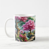 Serene Japanese Garden bei Dusk Painting Kaffeetasse (Links)