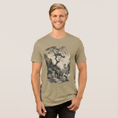 Serene Japanese Landscape Unisex T-Shirt - Tranqui Tri-Blend Shirt (Vorderseite voll)