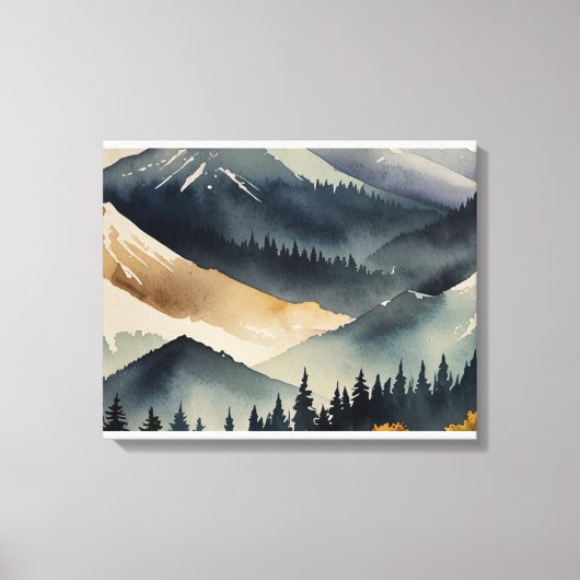 Serene Japanese Mountain Landschaft Leinwanddruck (Vorderseite)