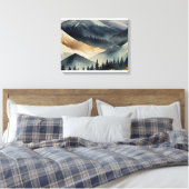 Serene Japanese Mountain Landschaft Leinwanddruck (Insitu (Schlafzimmer))