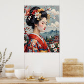 Serene Japanese Portrait Poster (Küche)