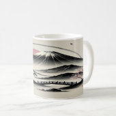 Serene Japanische Landschaft Kaffeetasse (VorderseiteRechts)