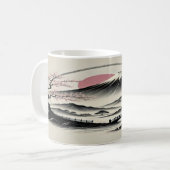 Serene Japanische Landschaft Kaffeetasse (Vorderseite Links)