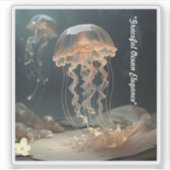 "Serene Jellyfish Artwork" Aufkleber (Vorderseite)